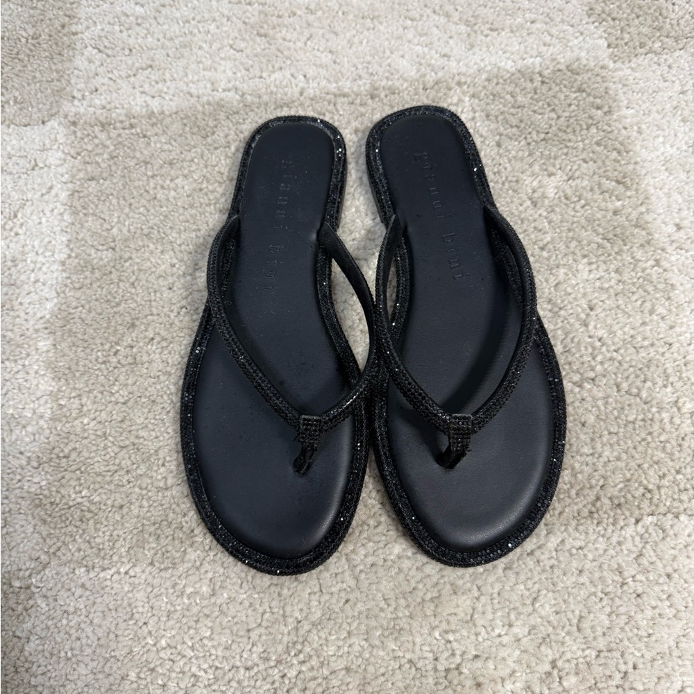 Gianni Bini Betina Rhinestone Embellished Thong Sandals